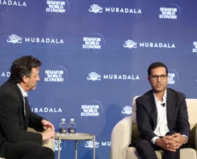 Vishal Garg speaking on stage