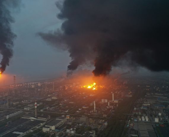 Fire in China factory