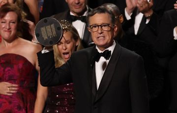 US comedian writer Stephen Colbert