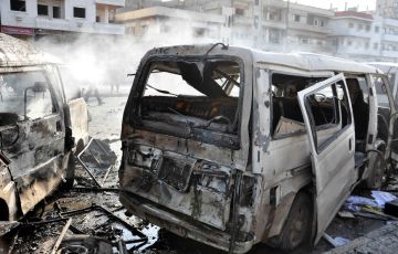 Syrian army bus