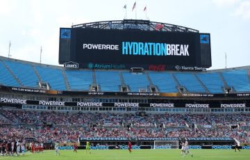 Hydration break in football match