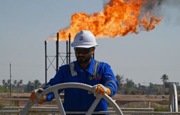 Iraqi oil field worker in Basra