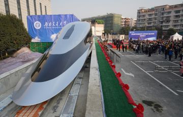 Experimental maglev train