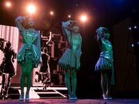Ayano Omoto, Ayaka Nishiwaki, and Yuka Kashino of Perfume perform at Gobi Tent during the 2019 Coachella Valley Music And Arts Festival on April 21, 2019 in Indio, California. Emma McIntyre/Getty Images for Coachella/AFP