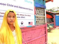 15-year-old Noor lives in the world's largest refugee camp in Bangladesh.  She survived a military attack and fled her village in Myanmar nearly 2 years ago. She jumped in to a river, held on to a banana-tree to float. (Twitter/ @UNICEFBD)