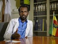 Welday Hagos, director of the Substance Rehabilitation Centre, the only facility in Ethiopia that offers long-term drug and alcohol addiction treatment, gives an interview to AFP in Mekele on July 4, 2019. MICHAEL TEWELDE / AFP
