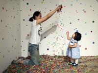 Visitors take and pose for "selfie" photographs at The Selfie Factory in Westfield London shopping centre in west London on September 11, 2019. ISABEL INFANTES / AFP