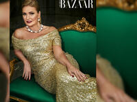 Youssra featured in Harper's Bazaar Arabia September's issue Source harpersbazaararabia.com