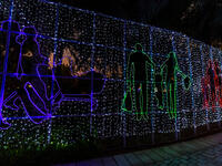 Fragments of luminous figures of the Park Dubai Garden Glow. (Shutterstock/ File Photo)