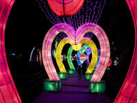 Dubai Garden Glow, a walk through multi-colored hearts.  (Shutterstock/ File Photo)