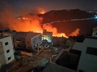 Interior Minister Raya El Hassan visited the site of the fire and spoke about the issue. “There is fear and caution in the firefighting because of the landmines,” she told reporters. (Twitter)