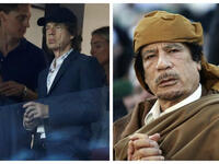 Muammar Al Gathafi With His Lookalike