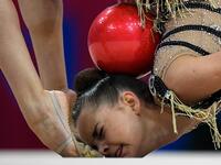 AFP PICTURES OF THE YEAR 2019 - Russia's Dina Averina competes in the Individual Multiple event of the Rhythmic Gymnastics at the 2019 European Games in Minsk on June 22, 2019. Kirill KUDRYAVTSEV / AFP