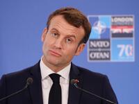 France's President Emmanuel Macron gives a press conference at the NATO summit at the Grove hotel in Watford, northeast of London on December 4, 2019. LUDOVIC MARIN / AFP