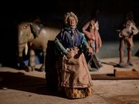 Nativity figures ready to be positioned are pictured for the "Presepio of Cavallermaggiore", a 300sqm Christmas Nativity crib in the Oratorio San Michele, are pictured at its 43rd edition on December 20, 2019 in Cavallermaggiore, near Cuneo, Northwestern Italy. The "Presepio" is made by ten volunteers who every year spend 3 months to build a new edition with hundreds of figures. MARCO BERTORELLO / AFP