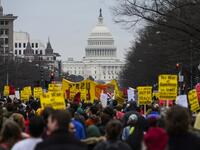 Demonstrators are protesting the US drone attack which killed Iran's Major General Qasem Soleimani in Iraq on January 3, a dramatic escalation in spiralling tensions between Iran and the US, which pledged to send thousands more troops to the region. ANDREW CABALLERO-REYNOLDS / AFP
