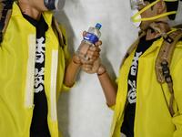 This picture taken on January 14, 2020 shows 1:6 scale action figures depicting characters involved in the Hong Kong protests, in Hong Kong. Intricately detailed Hong Kong protester figurines have become the latest must-have collectables as toy stores recreate the pro-democracy movement's street battles with police in their shop displays.  Philip FONG / AFP