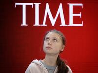 Swedish climate activist Greta Thunberg attends a session at the Congres center during the World Economic Forum (WEF) annual meeting in Davos, on January 21, 2020.  Fabrice COFFRINI / AFP
