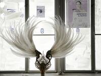 Outfits are pictured backstage during the Queen of the Carnival pageant contest in Santa Cruz de Tenerife, on the Spanish Canary island of Tenerife, on February 19, 2020. Gabriel BOUYS / AFP