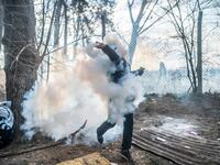 Greek police fired tear gas at migrants who have amassed at a border crossing in the western Turkish province of Edirne, some of whom responded by hurling stones at the officers. The clashes come as Greece bolsters its border after Ankara said it would no longer prevent refugees from crossing into Europe following the death of 33 Turkish troops in northern Syria. BULENT KILIC / AFP