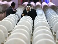 The Allenby Crossing, the main route from the Palestinian West Bank into neighbouring Jordan, is pictured on March 10, 2020 after it was partially closed over coronavirus fears. ABBAS MOMANI / AFP