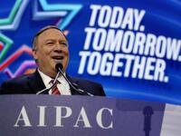 U.S. Secretary of State Mike Pompeo speaks during the American Israel Public Affairs Committee (AIPAC) policy conference, on March 2, 2020 in Washington, DC. AIPAC is the lobbying group that advocates pro-Israel policies in the U.S. Mark Wilson/Getty Images/AFP MARK WILSON / GETTY IMAGES NORTH AMERICA / AFP