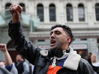 Some 4,000 New Zealand protesters demonstrate against the killing of Minneapolis man George Floyd in a Black Lives Matter protest in Auckland on June 1, 2020. MICHAEL BRADLEY / AFP
