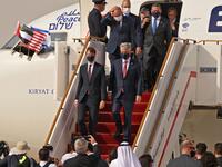 A US-Israeli delegation including White House advisor Jared Kushner took off on a historic first direct commercial flight from Tel Aviv to Abu Dhabi to mark the normalisation of ties between the Jewish state and the UAE. KARIM SAHIB / AFP