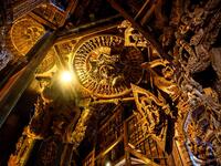 Inspired by the Thai temples in Ayutthaya, the building was designed by Thai businessman Lek Viriyaphan and is decorated with ornamentation from the Thai, Hindu, Buddhist, Chinese, and Khmer traditions. The construction started in 1981 and is not expected to be finished until 2025. Mladen ANTONOV / AFP