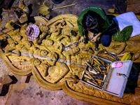 The building was designed by Thai businessman Lek Viriyaphan and is decorated with ornamentation from the Thai, Hindu, Buddhist, Chinese, and Khmer traditions. The construction started in 1981 and is not expected to be finished until 2025. Mladen ANTONOV / AFP