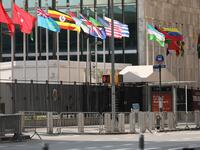 The United Nations building stands in Manhattan on the first official day of the 75th United Nations General Assembly on September 22, 2020 in New York City. Due to the ongoing COVID-19 pandemic, this year's gathering is mostly being held remotely with world leaders making speeches and appearances by video link. Spencer Platt/Getty Images/AFP SPENCER PLATT / GETTY IMAGES NORTH AMERICA / Getty Images via AFP