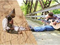 An Iraqi man comforts his 4-year-old son at a holding center for prisoners of war, in the base camp of the US Army 101st Airborne Division near An Najaf. The boy had become terrified when, according to orders, his father was hooded and handcuffed. A US soldier later severed the plastic handcuffs so that the man could comfort his child. Hoods were placed over detainees' heads because they were quicker to apply than blindfolds. (ugurgallen/ Instagram)