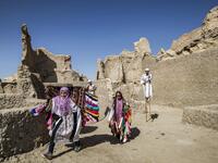 After it was worn away by erosion, and then torrential rains in 1926, the European Union and Egyptian company Environmental Quality International (EQI) from 2018 sought to restore the building, at a cost of over $600,000.  Khaled DESOUKI / AFP