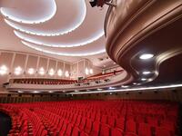 A picture taken on November 19, 2020 shows the Lichtburg cinema in Essen, western Germany. The Lichtburg, which was built 1928, is a historical cinema with 1250 seats and is the largest cinema hall in Germany. No public events will take place at theaters until December, 2020 to limit the spread of the novel coronavirus. Ina FASSBENDER / AFP