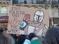 Thousands of protesters march in France against security law that bans filming police. (Image by @fatmaorgana / twitter)