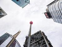 The world famous Times Square crystal ball is illuminated and elevated for a final test, a day ahead of the New Year's Eve celebrations at Time Square, on December 30, 2020 in New York City. Angela Weiss / AFP