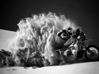 Biker Walter Roelants of Belgium rides during Stage 2 of the Dakar Rally 2021 between Bisha and Wadi Ad-Dawasir in Saudi Arabia on January 4, 2021. FRANCK FIFE / AFP