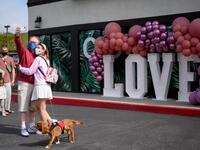  A view of the atmosphere at the Sun and Sea Collective Valentine's Day Pop Up Market on February 13, 2021 in El Segundo, California. Emma McIntyre/Getty Images/AFP