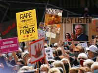 A rally against sexual violence and gender inequality in Australia