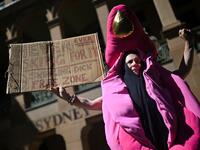 A rally against sexual violence and gender inequality in Australia