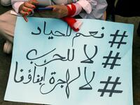 Lebanese women protest on the occasion of Mother's Day