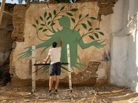 Fikos tries to combine ancient Greek mythology with the Byzantine iconography