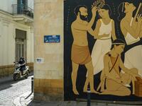 Fikos tries to combine ancient Greek mythology with the Byzantine iconography