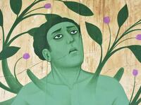 Fikos tries to combine ancient Greek mythology with the Byzantine iconography