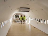 Palestinian twin turn airplane into a restaurant 