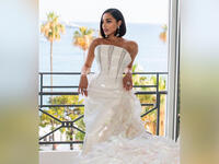 Kuwaiti fashionista Fatima Al-Momen's 1st look - Dress by TONY WARD