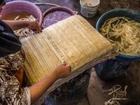 papyrus craft still common in the village of Al-Qaramus
