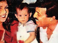 Dalal Abdel Aziz and Samir Ghanem with baby girl, Donia