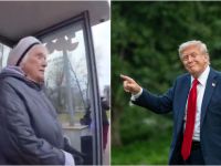 (L) A Russian woman from Perm city. (X/video screenshot)// (R) U.S. President Donald Trump. (Shutterstock) Donald Trump