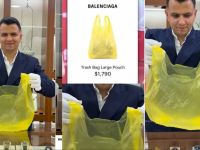 Balenciaga's yellow plastic bag